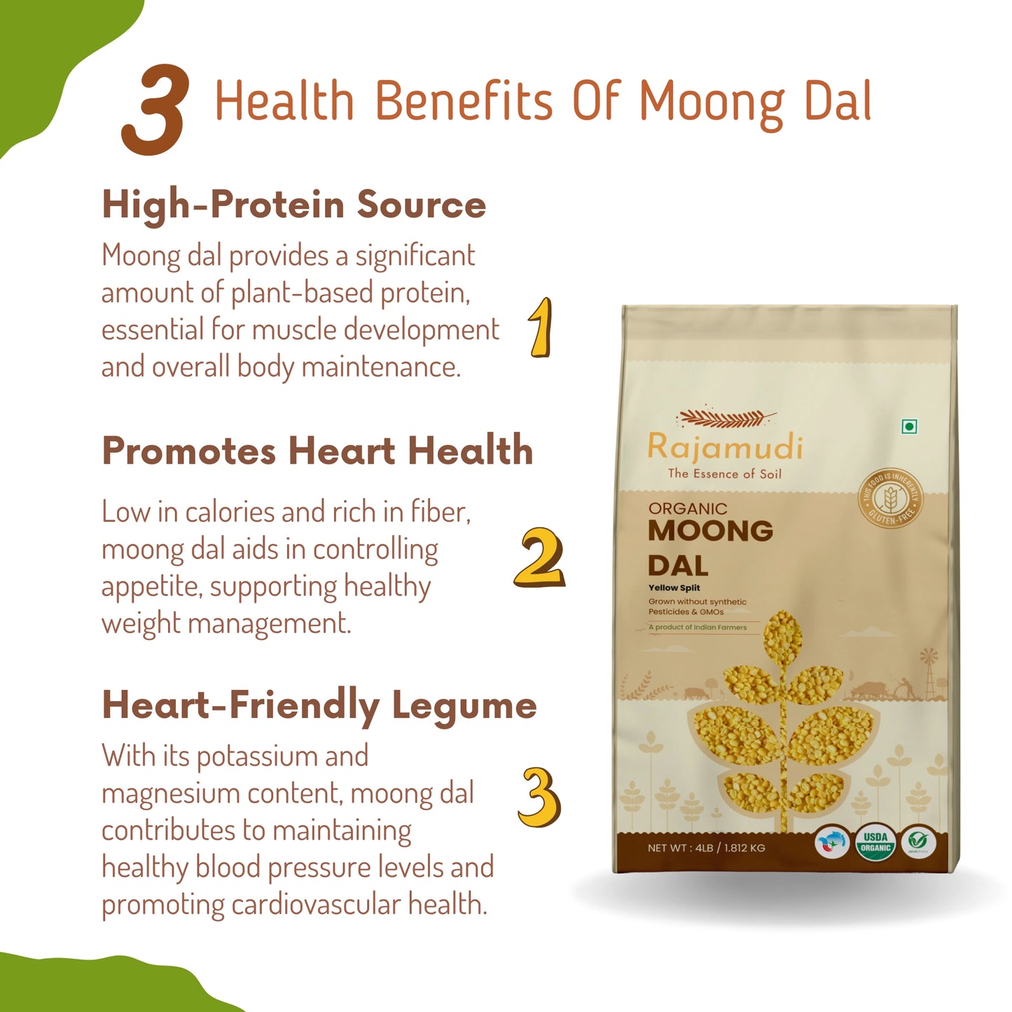 Organic Moong Dal Skinless 4lb: A Pure and Nutritious Protein Powerhouse