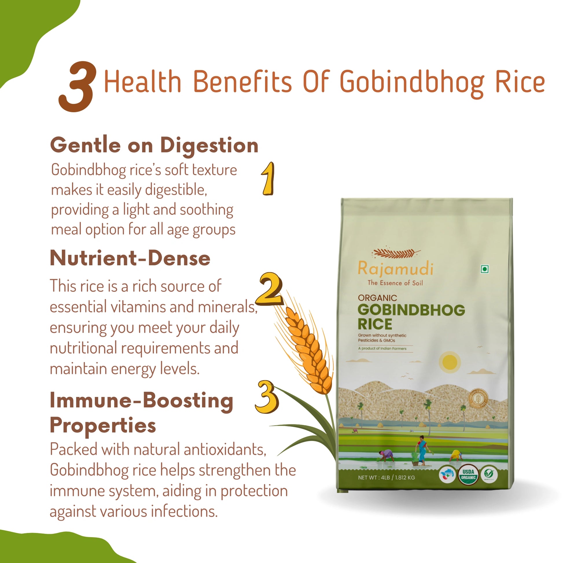 godbindbhog rice, opganic gogbindbhog rice, rajamudi gobindbhog rice, unpolished gobindbhog, gobindhbhog, white rice, organic white rice, plain rice, unpolished white rice