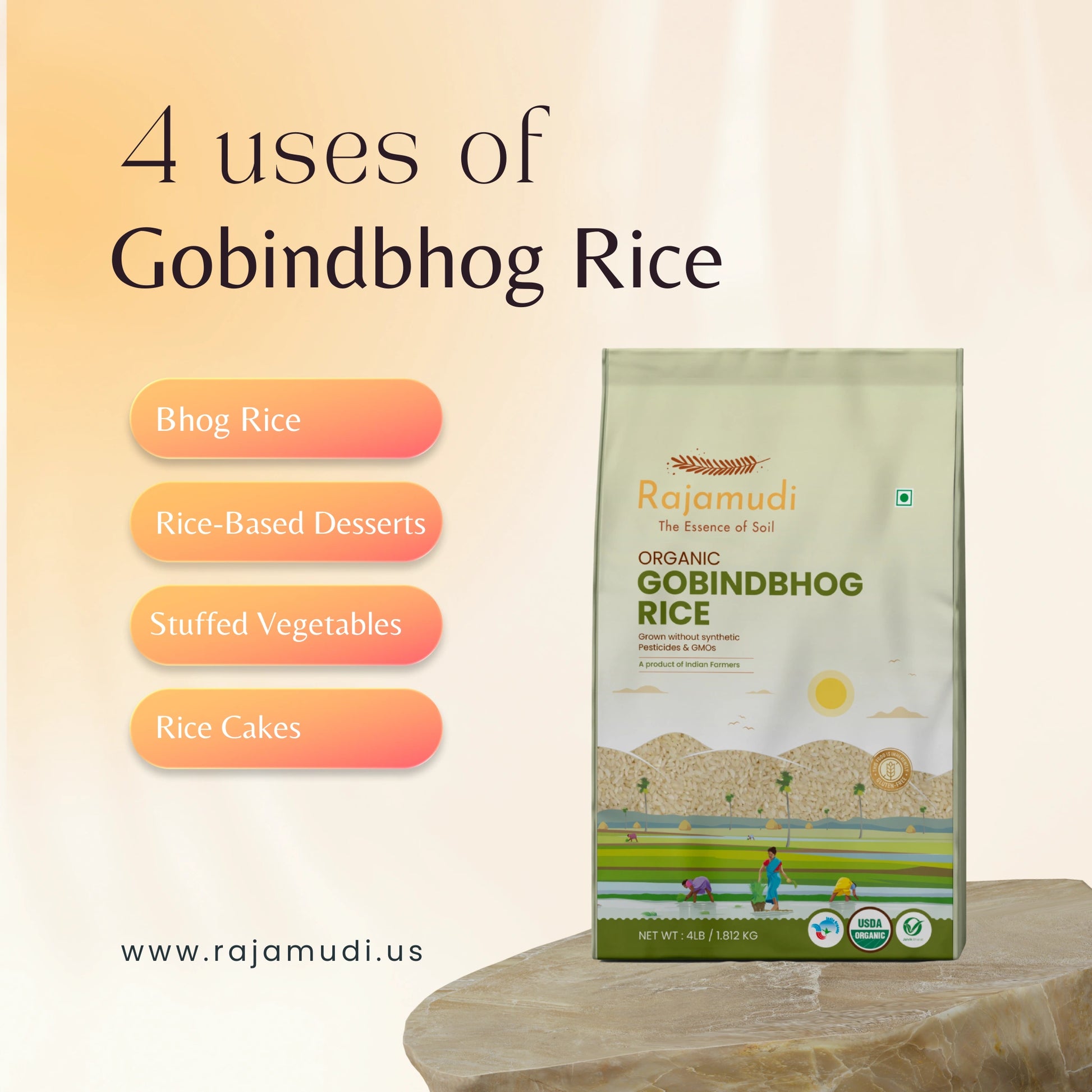 godbindbhog rice, opganic gogbindbhog rice, rajamudi gobindbhog rice, unpolished gobindbhog, gobindhbhog, white rice, organic white rice, plain rice, unpolished white rice