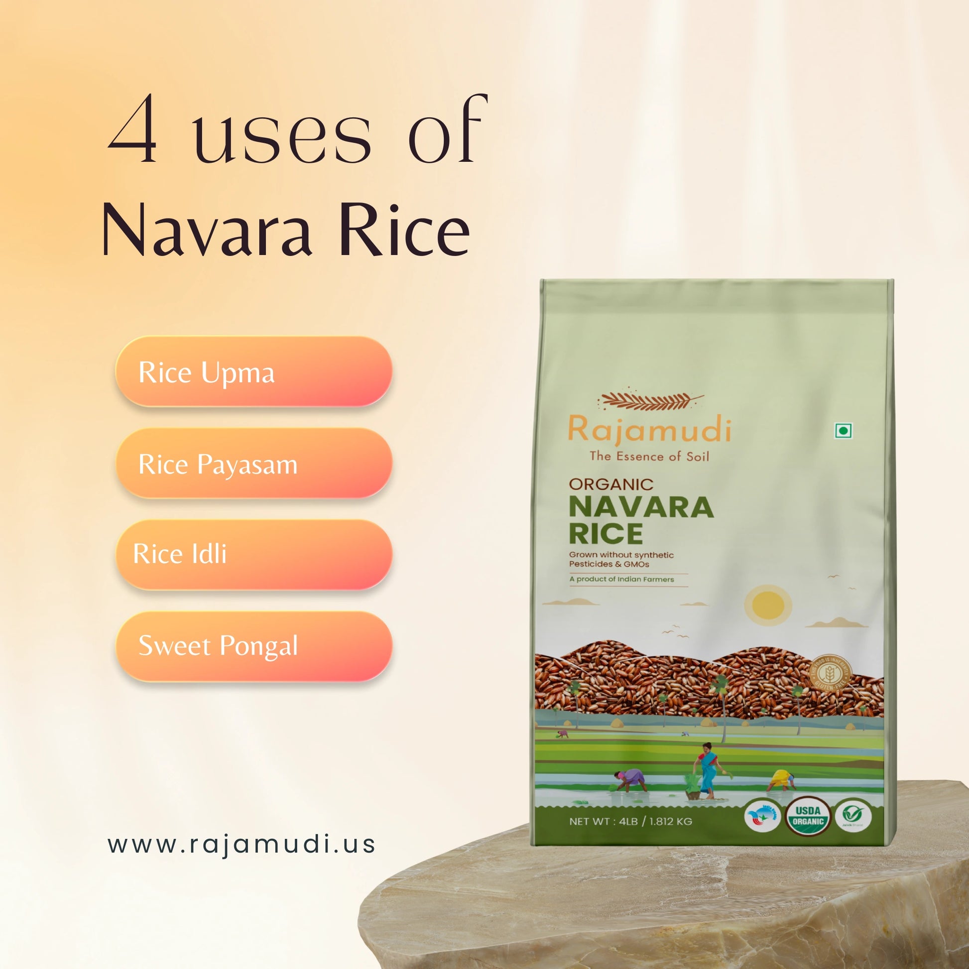 benefits of navara rice, benefits of red rice, navara rice, organic navara rice, rajamudi navara rice, how to cook navara rice,  buy navara rice in us