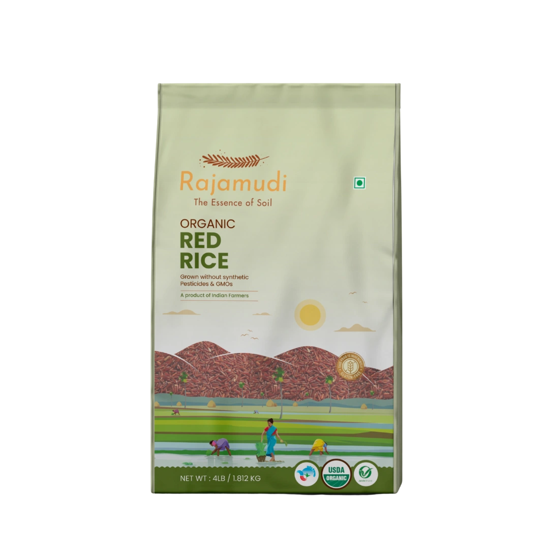 Rajamudi Organic Red Rice 4lb: A Nutrient-Rich, Ancient Grain ...